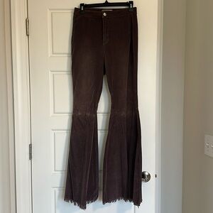 Dark purple free people corduroy flare pants